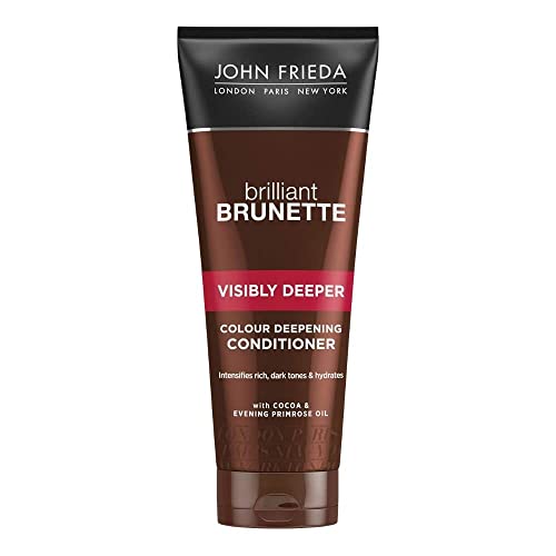 John Frieda Acondicionador Intensificador De Color | Pelo Castaño Y Moreno | Tono Oscuro, Cedro, 250 Mililitro