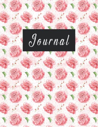 journal: Purple Roses Floral pink, College Ruled Lined, Notebook Journal, Workbook, for teen girls, Style Romantic Love Letters Notebook Writing Journal size "8.5 x 11" 120 pages vol2