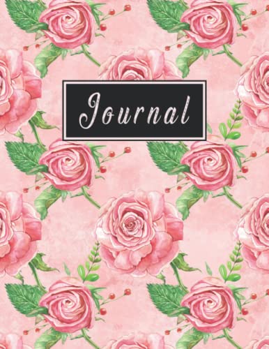 journal: Purple Roses Floral pink, College Ruled Lined, Notebook Journal, Workbook, for teen girls, Style Romantic Love Letters Notebook Writing Journal size "8.5 x 11" 120 pages