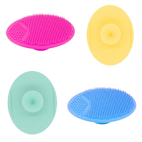 Juego de 8 brochas de belleza para herramientas de belleza, SourceTon, 4 cepillos exfoliantes faciales de silicona, 2 cepillos exfoliantes de silicona y 2 cepillos de silicona