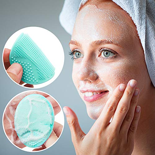 Juego de 8 brochas de belleza para herramientas de belleza, SourceTon, 4 cepillos exfoliantes faciales de silicona, 2 cepillos exfoliantes de silicona y 2 cepillos de silicona