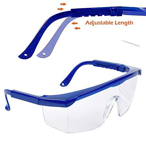 JUHONNZ Gafas de Protección,2 PCS Gafas de Seguridad Gafas Protectoras Antivaho Gafas a Prueba de Polvo para Niños Adultos Protección Ocular con Lentes de PC y Más Gruesas para Actividades Aire Libre