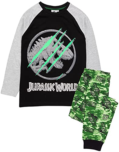 Jurassic World Pijamas Boys Kids Camo Camiseta Pantalones Cortos o Opciones de p 11-12 años