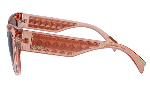 Just Cavalli JC782S-72C Gafas de Sol, Shiny Rose/Mirror Grey, 53 para Mujer