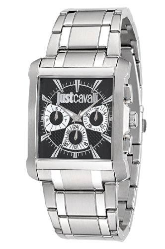 Just Cavalli R7253119003 - Reloj cronógrafo de Cuarzo para Hombre con Correa de Acero Inoxidable, Color Plateado
