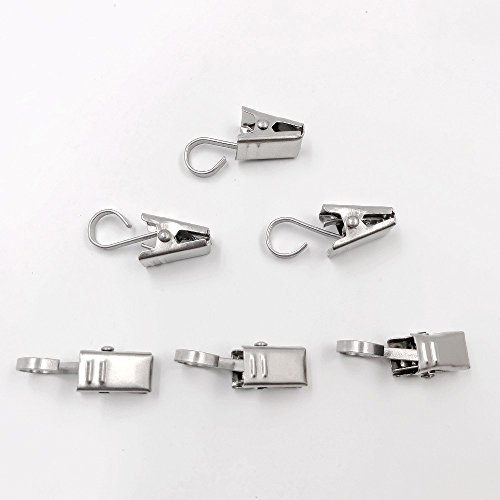 JZK 50 x Ganchos de Cortina con Pinzas Metal Cortina Clips Pinzas Ropa para Cortina Fotos decoración de hogar