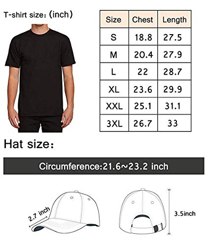 Kalinanai Camisetas, Tee's, Men's MV Agusta Logo Cool Cotton Short Sleeve T-Shirt and Cowboy Hat Black