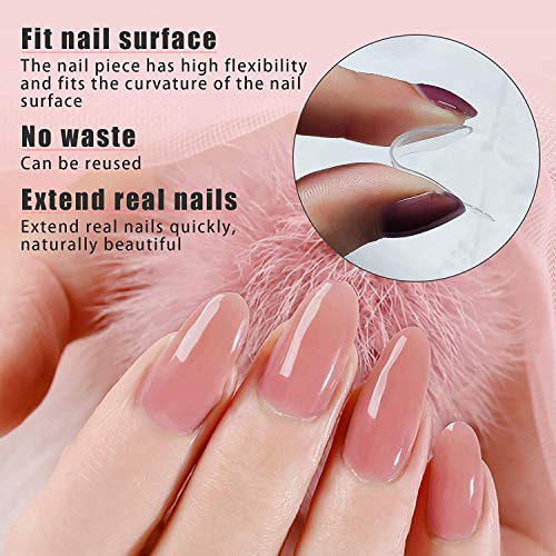 Kalolary 120PCS moldes de uñas de estilete doble sistema Acrílico Stiletto Nail Mold Construya rápidamente uñas postizas de gel UV Herramientas de manicura de extensión de uñas