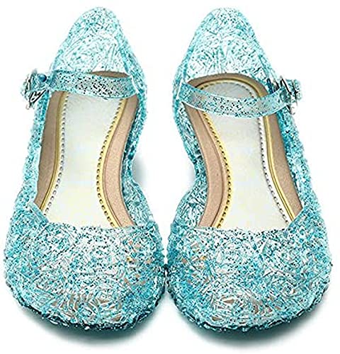 Katara- Zapatos con Cuña Disfraz Princesa Elsa Frozen Niña, Color azul, EU 32 (Tamaño del fabricante: 34) (ES10)