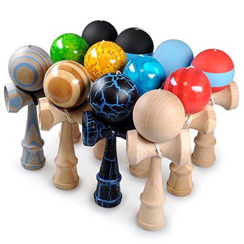 Kendama en bois de hêtre véritable, Model Beginner Black, japonais jeu d'adresse