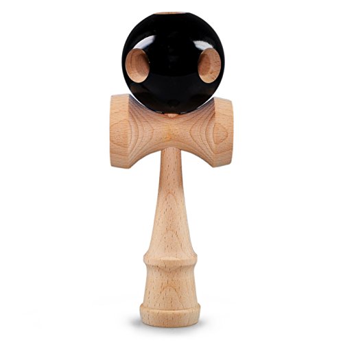 Kendama en bois de hêtre véritable, Model Beginner Black, japonais jeu d'adresse