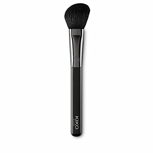 KIKO Milano Face 10 Blush Brush | Brocha De Corte Oblicuo Para Coloretes, Polvos Bronceadores E Iluminadores, Fibras Naturales