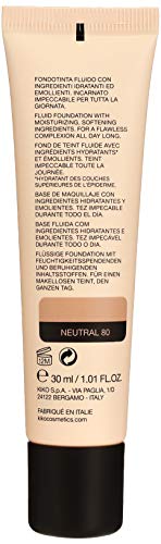 KIKO Milano Smart Hydrating Foundation 18 - N 80 | Base de maquillaje hidratante y uniformadora