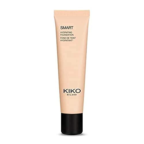 KIKO Milano Smart Hydrating Foundation 18 - N 80 | Base de maquillaje hidratante y uniformadora