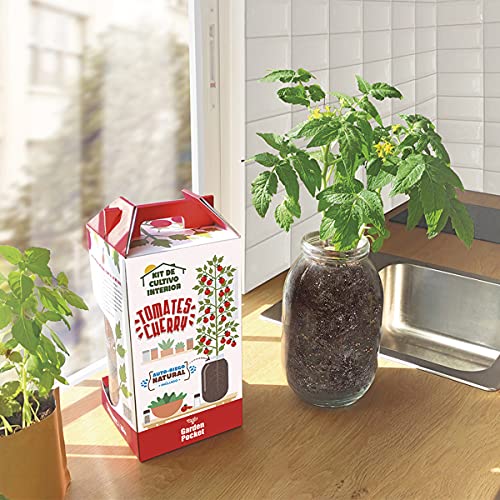 Kit Cultivo Interior Tomate Cherry con AUTORIEGO NATURAL -Garden Pocket