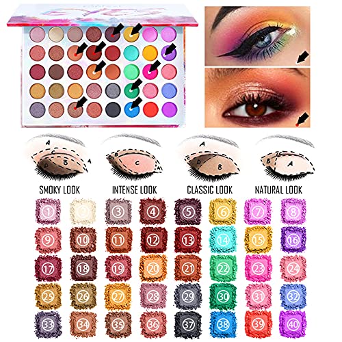 Kit de Maquillaje Profesional Completo, MKNZOME 34 piezas Set de Maquillaje Mujer con Estuches de Maquillaje Portátil Paletas de Sombras de Ojos Fundación barra de labios para Mujeres Niñas