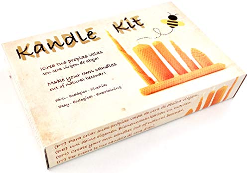 KIT para crear tus propias velas, con cera de panal de abeja natural. Origen España 100%