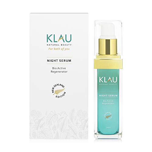 KLAU Sérum facial de noche bio, anti edad y reparador - Con ácido hialurónico vegetal - 30 ml