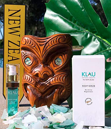 KLAU Sérum facial de noche bio, anti edad y reparador - Con ácido hialurónico vegetal - 30 ml