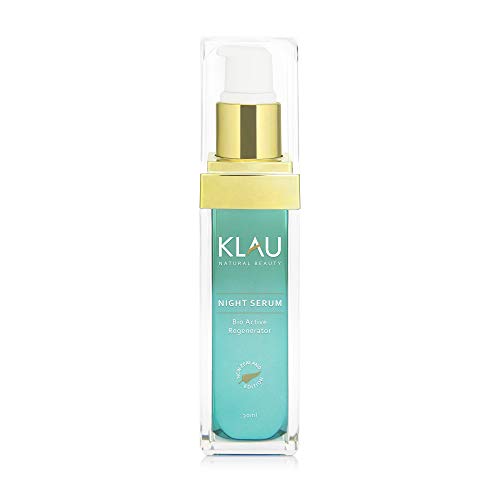 KLAU Sérum facial de noche bio, anti edad y reparador - Con ácido hialurónico vegetal - 30 ml