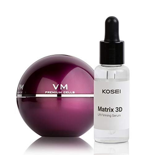 Kosei - Pack Tratamiento Antiedad - Con VM Premium Cells - Crema Antiarrugas 50 ml + Matrix 3D Lift Sérum Reafirmante 30 ml - Efecto Lifting Facial - Vegano - Sin Siliconas - Unisex