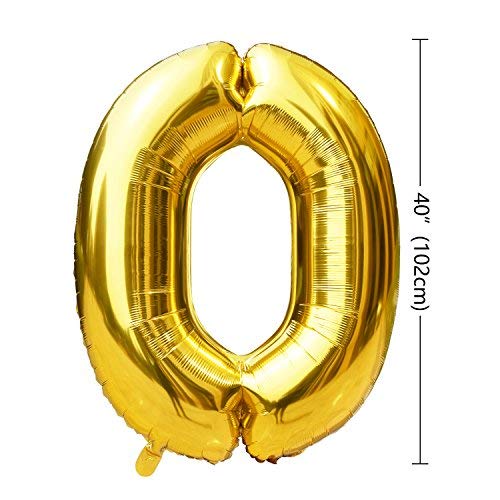 KUNGYO Letras Tipo Balón Doradas Happy Birthday+Número 20 Mylar Foil Globo+24 Piezas Negro Oro Blanco Globo de Látex 20 Años de Antigüedad Fiesta de Cumpleaños Decoraciones