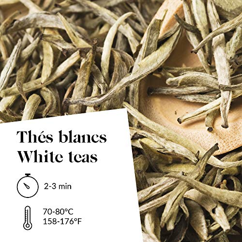 Kusmi Tea - Té White Anastasia Bio - Té Blanco con bergamota y aroma de limón y flor de azahar - Caja de 20 bolsitas