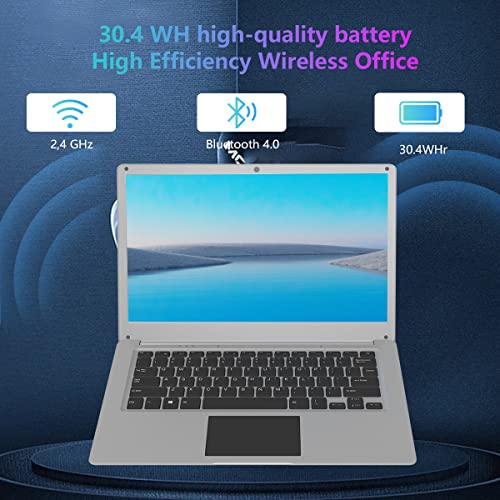 KUU SBOOKM Ordenador Portátil 13.3'', Notebook Intel Atom x7-E3950, 6GB RAM DDR3 128GB SSD, Ultrafino Portátil con Windows 10, Monitor de PC portátil FHD con USB 3.0 y Bluetooth 4.0, HDMI