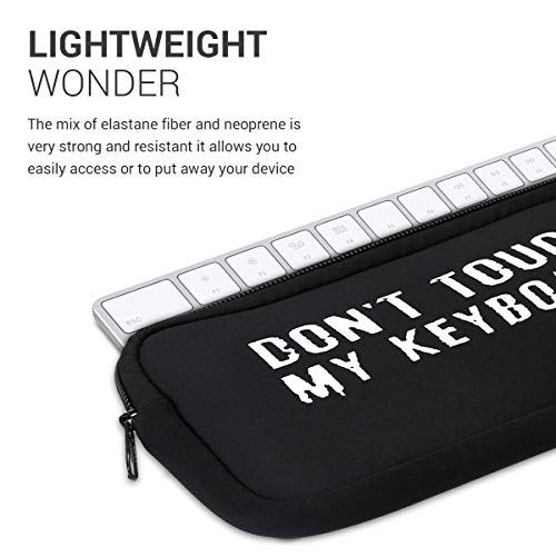 kwmobile Funda Universal Compatible con Teclado Apple Magic Keyboard - Estuche con Cremallera - Don't Touch my Keyboard