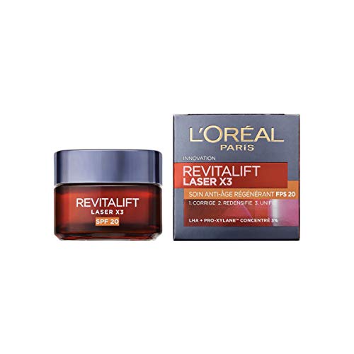 L 'Oréal Paris Revitalift Láser x3 cuidado día Anti-Age Régénérant FPS 20 50 ml – juego de 2