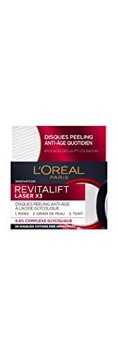 L 'Oréal Paris Revitalift Láser x3 Disco Peeling Antiedad a la Acide Glycolique –  – Juego de 2