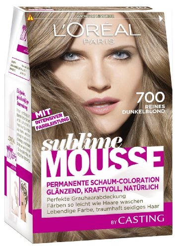 L 'Oréal Paris Sublime Mousse Permanent Foam colour 700 Pure Very Light Brown