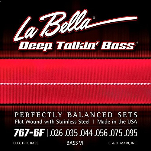 La Bella 767-6F Bass VI acero inoxidable flatwound 026/095