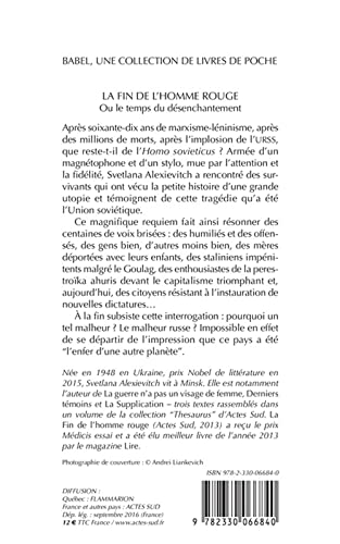 La fin de l'homme rouge ou le temps du désenchantement: Suivi de A propos d'une bataille perdue (Babel)