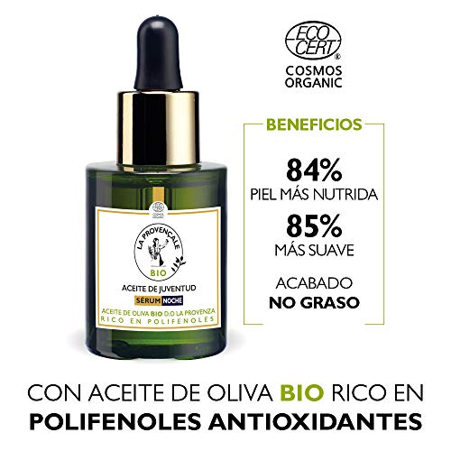 La Provençale Bio Aceite de Juventud Sérum de Noche Antiedad, 30 ml