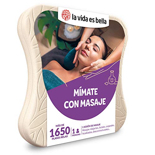 LA VIDA ES BELLA - Caja Regalo para Hombre o Mujer - Mímate con Masaje - Ideas Regalos Originales - 1 Plan Relax de Bienestar para 1 Persona