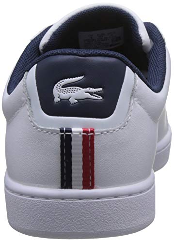 Lacoste Carnaby EVO Tri 1 SFA, Zapatillas Mujer, Wht/Nvy/Red, 37 EU