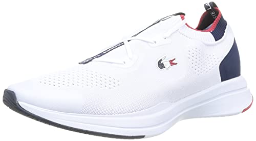 Lacoste Run SPIN KNITOLY01211 SMA, Zapatillas Hombre, Wht/Nvy/Red, 44 EU