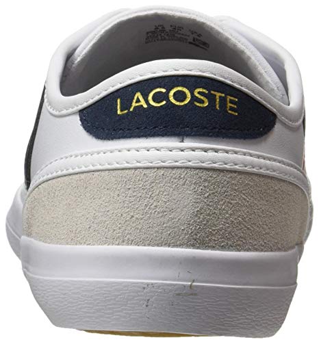 Lacoste Sideline TRI1 CMA, Zapatillas Hombre, Blanc (Wht/Nvy/Red), 41 EU