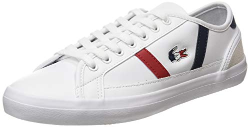 Lacoste Sideline TRI1 CMA, Zapatillas Hombre, Blanc (Wht/Nvy/Red), 41 EU