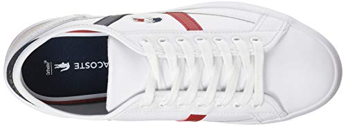 Lacoste Sideline TRI1 CMA, Zapatillas Hombre, Blanc (Wht/Nvy/Red), 41 EU