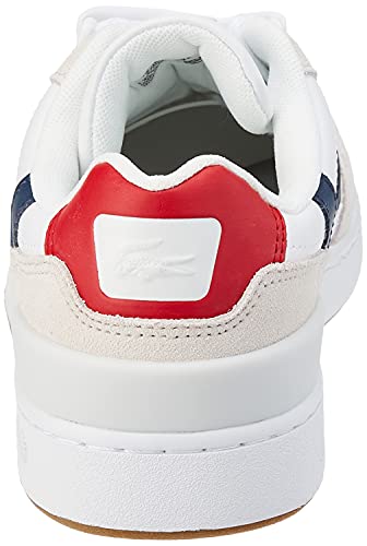 Lacoste T-Clip 0120 2 SFA, Zapatillas Mujer, Wht/Nvy/Red, 37 EU