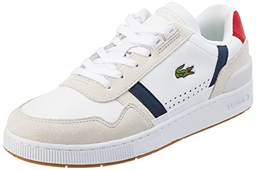 Lacoste T-Clip 0120 2 SFA, Zapatillas Mujer, Wht/Nvy/Red, 37 EU