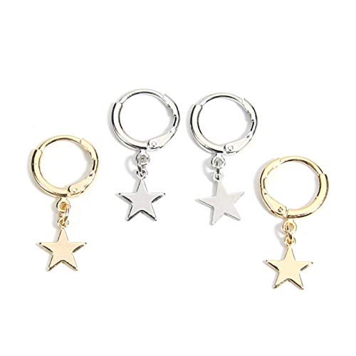 LCUK Pendientes de Estrella de Cinco Puntas de Moda   Pendientes de Estrellas Doradas de Acero Inoxidable más vendidos Joyería