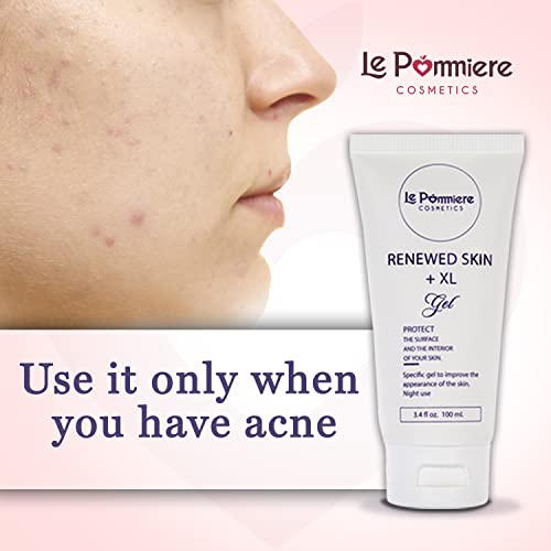 Le Pommiere Tratamiento Acné gel 100ml. Ayuda a remover espinillas, granos en cara o cuerpo. Anti imperfecciones facial y corporal. Adolescente, juvenil, hormonal o quístico