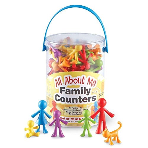 Learning Resources- Figuras de la Familia All About, Juego de 72, Color (LER3372) , color, modelo surtido