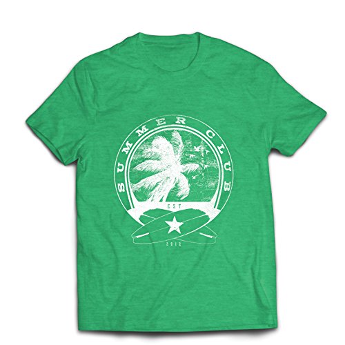 lepni.me Camisetas Hombre Club de Verano - Surf - Ropa de Surf - Beach Resort Wear, Summer Vacation Outfits (XL Brezo Verde Multicolor)