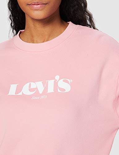 Levi's Graphic Standard Crew, Sudadera Mujer, Crew New Logo T3 Peony, XS