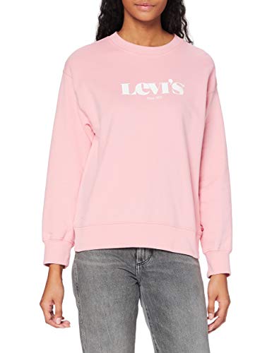 Levi's Graphic Standard Crew, Sudadera Mujer, Crew New Logo T3 Peony, XS