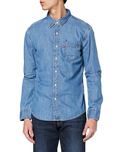 Levi's Sunset 1 Pkt Slim Camisa, Cotton Tencel Mid Worn, XL para Hombre